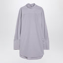 DRIES VAN NETEN Hellblau geprüft Popeline Rollkragenpullover Hemd