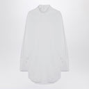 Dries Van Noten White Popeline Turtleneck Shirt