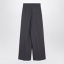 Dries Van Noten Taupe Wool Blend Wide Trousers