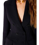 Elisabetta Franchi Black Double Breasted Blazer