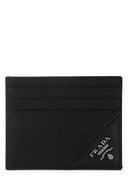 Tarjetero Prada de cuero negro