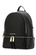 Michael By Michael Kors Black Leather Medium Rhea Backpack