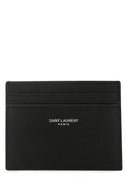 Saint Laurent zwart lederen kaarthouder