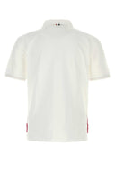 Thom Browne White Piquet Polo Shirt