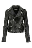 Giacca in pelle nera di Saint Laurent