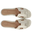 Paolo Ferrara Croco Print White Sandal