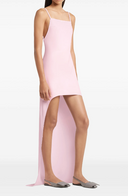 Vestido largo de crepé con espalda descubierta de Courrèges