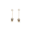 Alexander Mc Queen Pave Skull Earrings