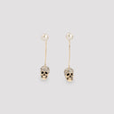 Alexander Mc Queen Pave Skull Earrings