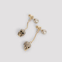 Alexander Mc Queen Pave Skull Earrings