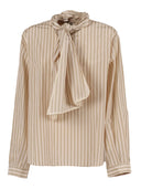 Forte Forte Camicia Con Fiocco Removibile Riga Taffetas Chic