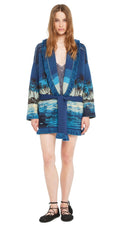 Alanui Lost In The Blue Cardigan Navy Blue Blu