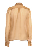 Fabiana Filippi Organza Basic Shirt With Galassia Embroidered Collar