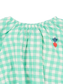 Bobo Choses Pixel Sugar Beet Vichy Woven Bluse