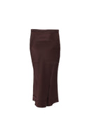 Anine Bing Bar Silk Skirt Deep Brown