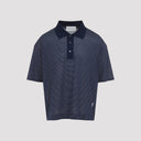 Ami Striped Boxy Fit Polo