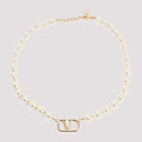 Valentino Garavani V Logo Necklace