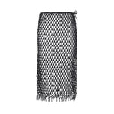 The Frankie Shop Nelaya Leather Macramé Skirt
