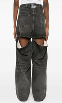 The Attico Long Pant Overdyed Treated Cotton Gabardine
