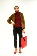 La Rose La Rose Leather Tote Bag Red