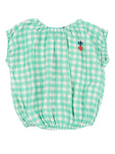 Bobo Choses Pixel Sugar Beet Vichy Woven Bluse