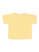 Bobo Choses Pixel Strawberry Vichy Woven Bluse