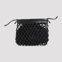 The Frankie Shop Morgan Leather Macramé Small Pouch