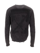 Off White Ink Arrow Rib Knit Crewneck Vintage Blac