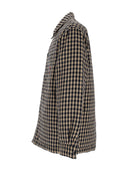 Dr�Le De Monsieur Beige Check Overshirt With Slogan