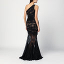Giuseppe Di Morabito Long Black Lace Semi Transparent Dress