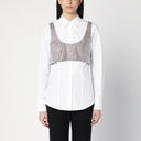 Giuseppe Di Morabito White Shirt With Rhinestone Top