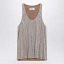 Giuseppe Di Morabito Tank Top With Silver Rhinestones