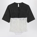 Giuseppe Di Morabito Gray T Shirt With Bustier Lingerie