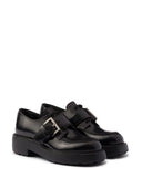 Prada Brushed Leather Lace Up Shoes