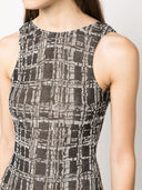 Pantorrillas Babel Jacquard Scoop Back Mini Vestido