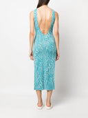 Vitelli Flow Jacquard Scoop Back Maxi Dress