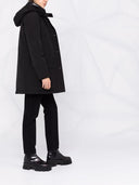 Cuello alto de parka arctic de lana con gorra doble negra