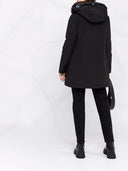 Cuello alto de parka arctic de lana con gorra doble negra