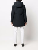 Cuello alto de parka arctic de lana con gorra doble negra