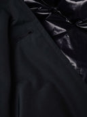 Cuello alto de parka arctic de lana con gorra doble negra