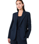 Max Mara Weekend Lamine Blue Single Blazer