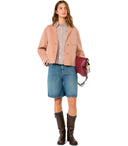 Max Mara Weekend Panetto Camicia a righe bianche e marroni