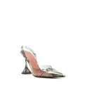 Amina Muaddi Amina Mu I Holli Glass 95mm Snakeskin Effect Pumps