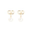 Valentino Garavani V Logo Signature Pearl Earrings