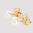 Valentino Garavani V Logo Signature Pearl Earrings