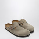 Birkenstock Taupe Boston Sandale en daim