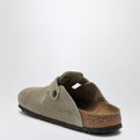 Birkenstock Taupe Boston Sandale en daim