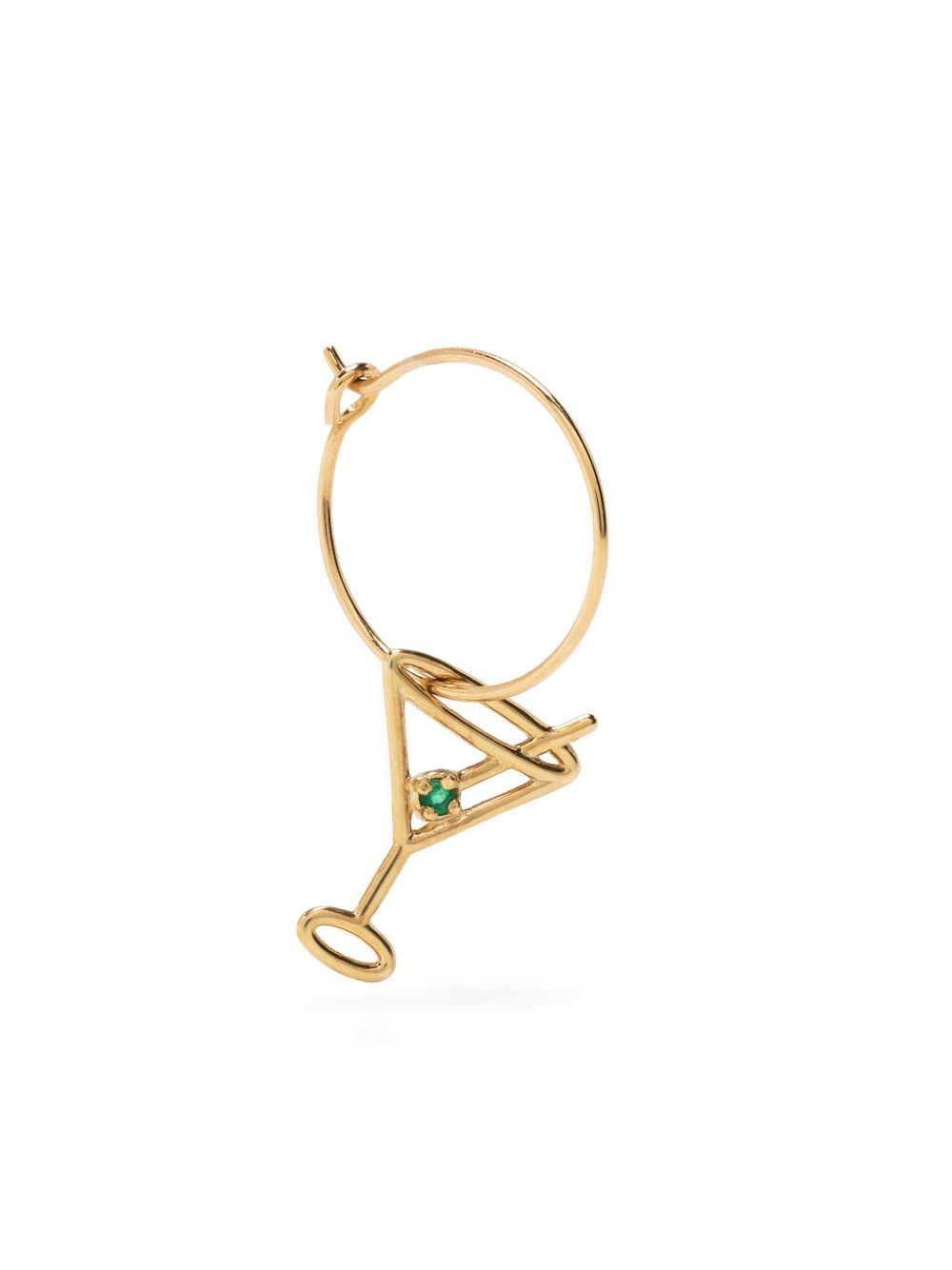 Aliita Earring Circle Martini Esmeralda