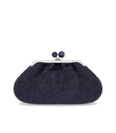 Max Mara Weekend Pasticcino Fortuna Medium Navy Blue Clutch