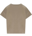 Elisabetta Franchi Beige Cropped T Shirt With Lettering